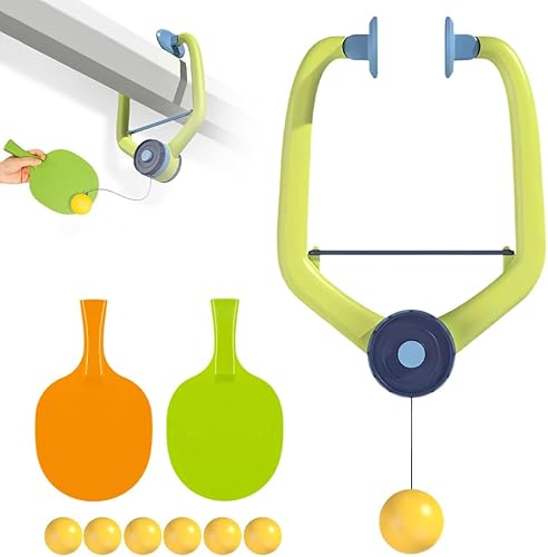 Juego de ping pong para puerta sobre la puerta, juego portátil ajustable para colgar tenis de mesa, juego de puerta de ping pong con raqueta y