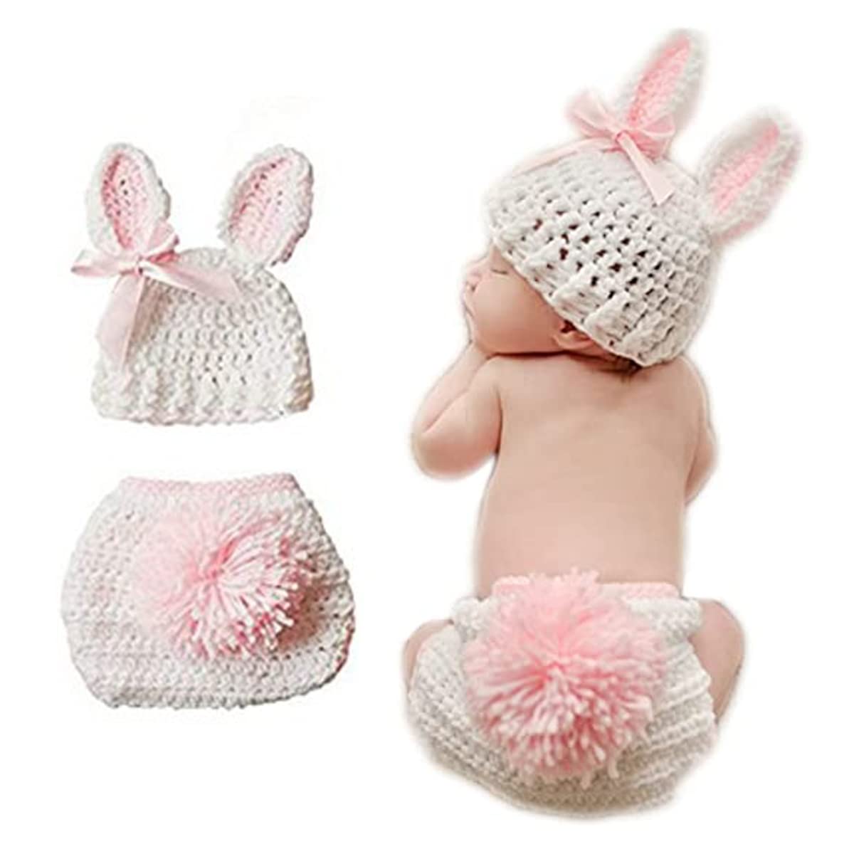 Newborn Photography Props Outfits,Baby Crochet Outfits,Handmade Knitted Baby Costume Sets