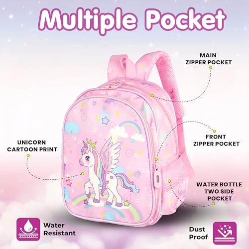 Image of Storite School Backpack for Kids Girls 8L|Stylish Durable Water-Resistant Backpack Shoulder School Bags for Girls Kids Birthday Gift