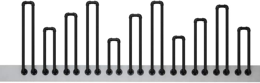 Indoor Outdoor Stair Handrail, Black Industry Round Pipe Walkway Railing Support Bar with Installation Kit, for Decking Loft Kindergarten (Size : H 75CM)