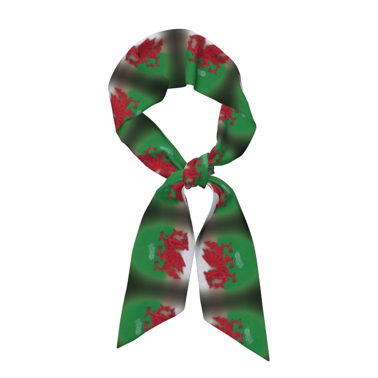 UVBDF Welsh Dragon Head Scarf, Women'S Fashion Scarf, Satin Scarves For Hair Wraps, Women'S Satin Head Scarf