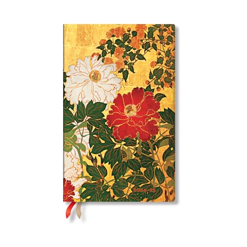 Paperblanks | 2025–2026 Natsu | Rinpa Florals | 18-Month Planner | Maxi | Vertical | Elastic Band | 208 Pg | 80 GSM