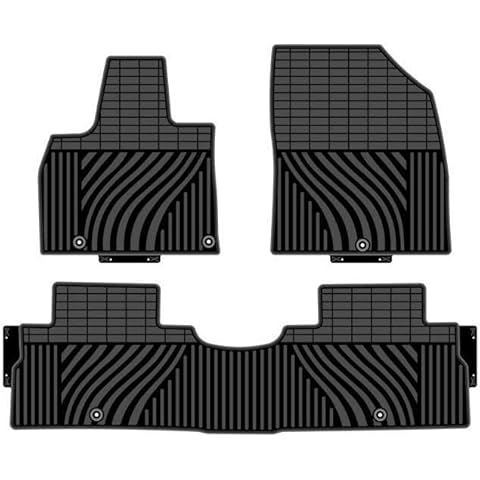 Fits 2020-2025 Kia Telluride Floor Mats Front & 2nd Row Seat Liner Set Fit All-Weather Full Set Liners (Black) Cover