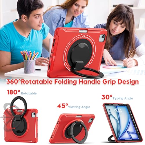 Étui iPad Pro 11 coque de protection hybride antichoc support rouge - 7