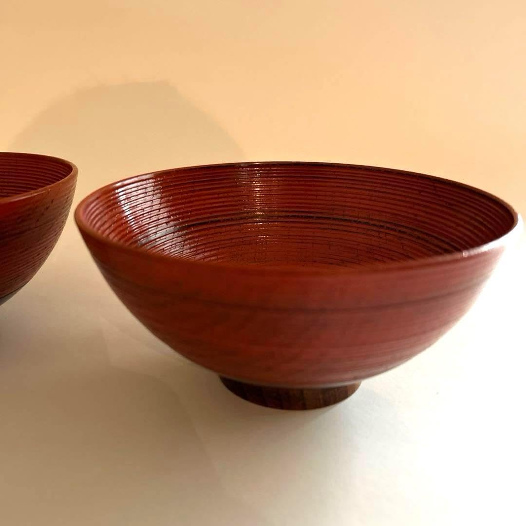 漆工房大島コットン楽椀朱2客 漆工房大島コットン 楽椀2 漆工房大島コットン楽椀朱2客 漆工房大島コットン 楽椀2