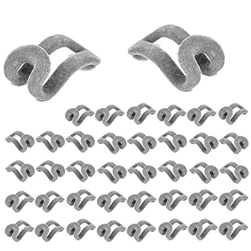 40 Pièces Mini Crochets de Flocage, Mini Antidérapant Crochets de Flocage Gain de Place, Cintre Floqué Mini Crochet, Crochets De Suspension en Cascade Flocage Vêtements Rack (Gris) Cover