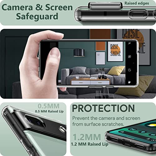 Image of Fashionury Ultra-Hybrid Soft Crystal Clear Back Case Cover for Google Pixel 6A Shockproof Design | Camera Protection Bump | Clear Back | Bumper Case Cover for Google Pixel 6A (Transparent)