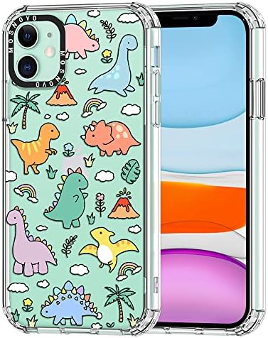 MOSNOVO for iPhone 12 & iPhone 12 Pro Case, [Buffertech 6.6 ft Drop Impact] [Anti Peel Off] Clear Shockproof TPU Protective Bumper Phone Cases Cover with Space Turtle Design
