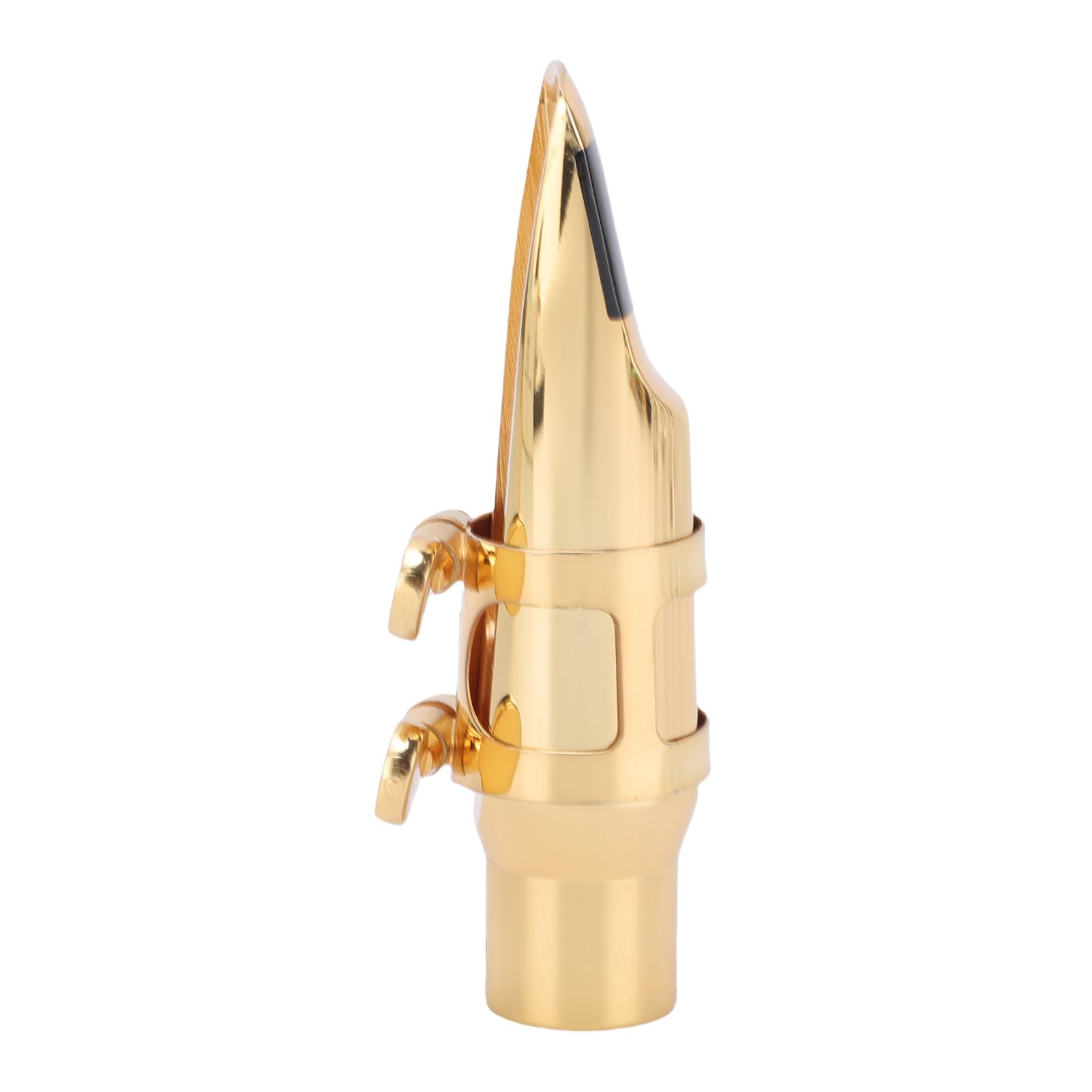 Bocchino per Sassofono Contralto, Bocchino per Sax C6 in Ottone Dorato, Dai Toni Ricchi con Cappuccio e Legatura, Ideale per Sassofono Contralto e Prestazioni Elevate