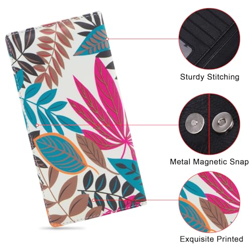 HUA ANGEL Womens Wallet, Ultra Slim Thin RFID Blocking Credit Card Holder Bifold Clutch Long Wallets Ladies Girls Gift3