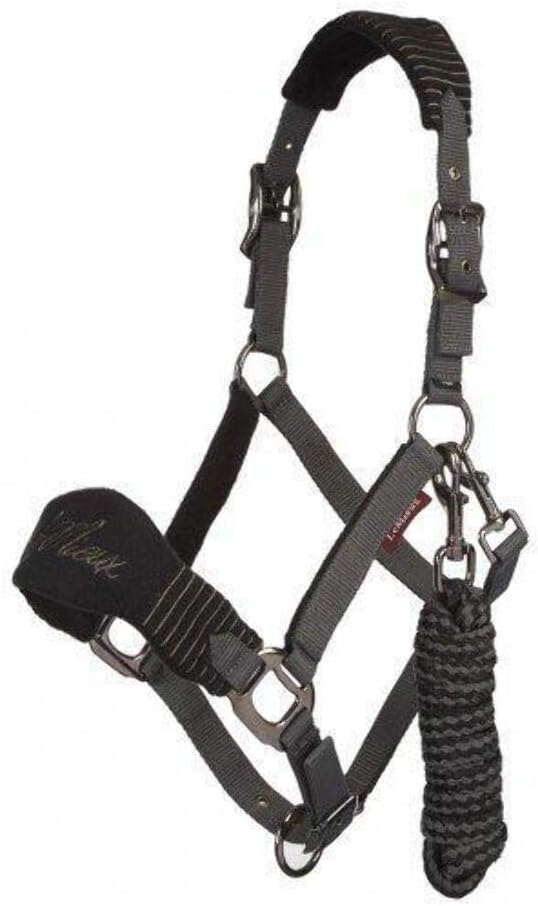 Vogue Fleece Headcollar with Lead Rope - Extra Padding, Adjustable at Curb and Poll Strap