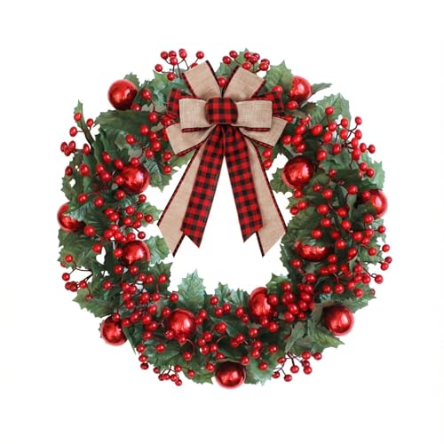Culudea Christmas Wreaths For Front Door Outside Decor
