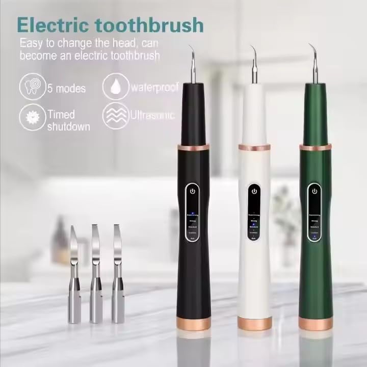 Image of Dog Teeth Cleaning Kit, Rechargeable Pet Oral Care Tool for Dogs & Cats, 5 Cleaning Modes, USB-C Rechargeable, IPX6 Waterproof, Portable Dental Care Kit for Daily Teeth Cleaning