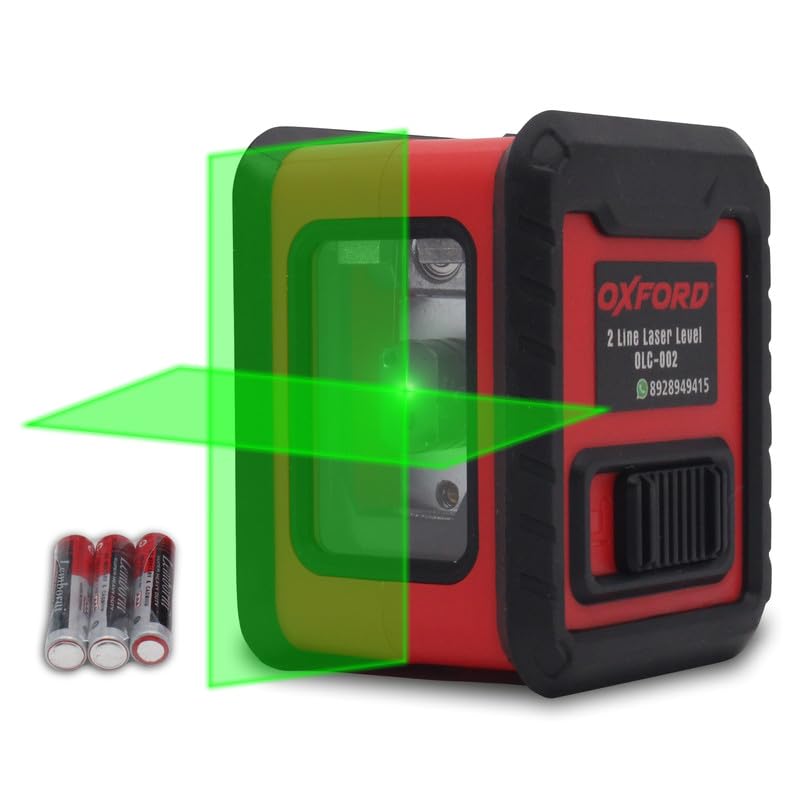 OXFORD® OLL 002 2-Line Green Laser Level, IP54 Dustproof & Shockproof, 98ft Range, ±2mm Accuracy, Versatile Magnetic Holder, Powered by 3 AAA Batteries,Oxford 2 Cross Line Level, | Accuracy ±2mm/5m (B0DG5KY241) Amazon Price History, Amazon Price Tracker