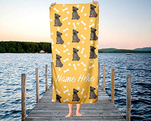 Extra Large Personalized Pet Pug Towel For Kids - Oversized Custom Travel Beach Pool And Bath Towels For Adults Toddler Baby Boys Girls #TOP5
