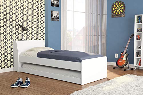 Double Bed From Politorno White 2510, Single Size