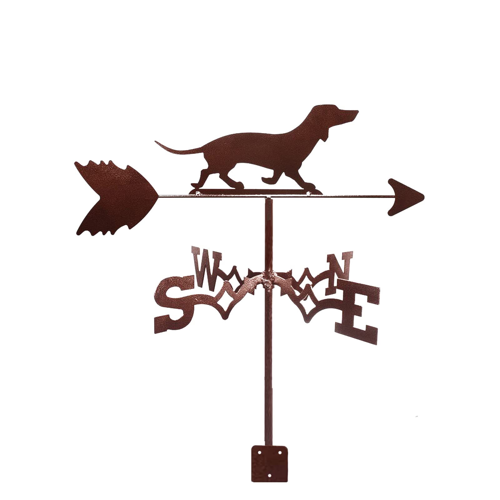 WIQUYBML Weather Vanes Dachshund Squirrel Motorcycle Weathervane, Outdoor Wind Direction Indicators Roof Garden Courtyard Decor Farm Vane