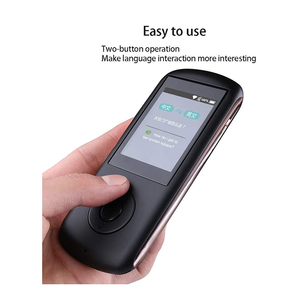 Dispositivi di traduzione vocale offline, dispositivo di traduzione linguistica, voce intelligente della lingua Touch screen da 2,4 pollici 26 lingue WiFi Pocket Traduttori elettronici Imparare