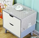 Utobanh Funda para mesita de noche simple contra el polvo, cubierta universal para el hogar, cubierta de toalla, mantel de tela, cubierta de protección contra el polvo (15.7 x 39.4 pulgadas, marrón)