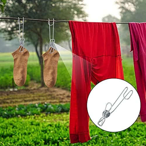 5 Pcs Clothes Pegs, Stainless Steel Clothes Chip Clips, Metal Laundry Clips Pegs for Washing Line, Snack Bags, Pictures, Paper, House, Kitchen, Office Pegs