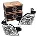 Driver and Passenger Headlights Headlamps Replacement for Chevrolet Oldsmobile Pontiac Van 10368389 10368388