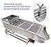 TECHTONGDA Straight Vibrating Sieve Screen Shaker Electric Linear Sifter Machine Stainless Steel Two Layers Two Motors 8mm 6mm Screen Size 15.7×37.4inch 110V