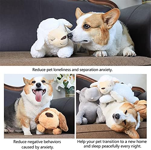 Puppy Toy with Heartbeat, Puppies Separation Anxiety Dog Toy Soft Plush Sleeping Buddy Behavioral Aid Toy Puppy Heart Beat Toy for Puppies Dog Pet (Dog)