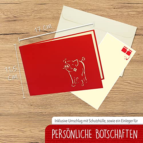 LIN - Pop Up 3d biglietti di auguri, biglietti d'