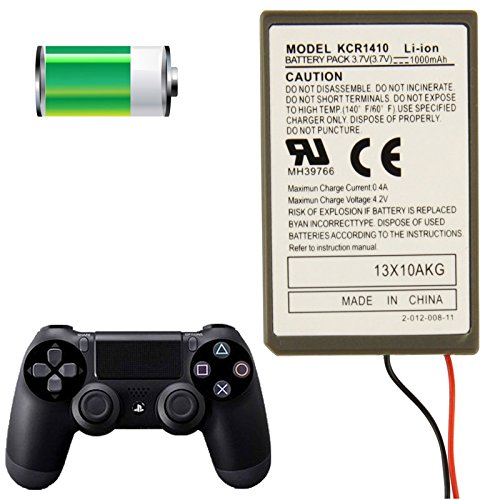 Wireless Replacement 1000mAh Lithium Controller Battery for PlayStation 4 Wireless DualShock4 Controllers, Model: KCR1410 Wireless Replacement 1000mAh Lithium Controller Battery for PlayStation 4 Wireless DualShock4 Controllers, Model: KCR1410