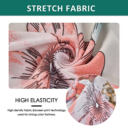 Niluoh Stretch Recliner Cover 4 Pieces Printed Lazy Boy Chair Covers Floral Patterned Recliner Sofa Slipcover Anti-Slip Fitted Furniture Protector With Elastic Bottom, A2 #TOP4