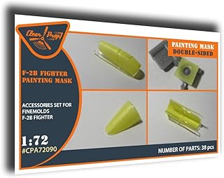 Clear Prop 72090 1/72 F-2B Fighter Double-Sided Painting mask on Yellow Kabuki Paper for Finemolds Kits