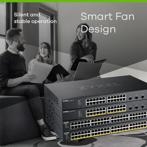 Image of Zyxel 48-Port Gigabit Switch | Smart-L2 Managed | 4X 10G SFP+ | Optional Nebula Cloud | Rackmount | Ethernet Network Hub [XGS1935-52]