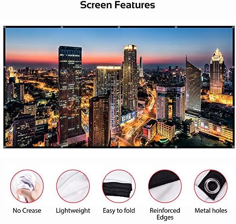 100 Inch Projector Screen Portable Foldable for Home & Outdoor — additional product photo (3)