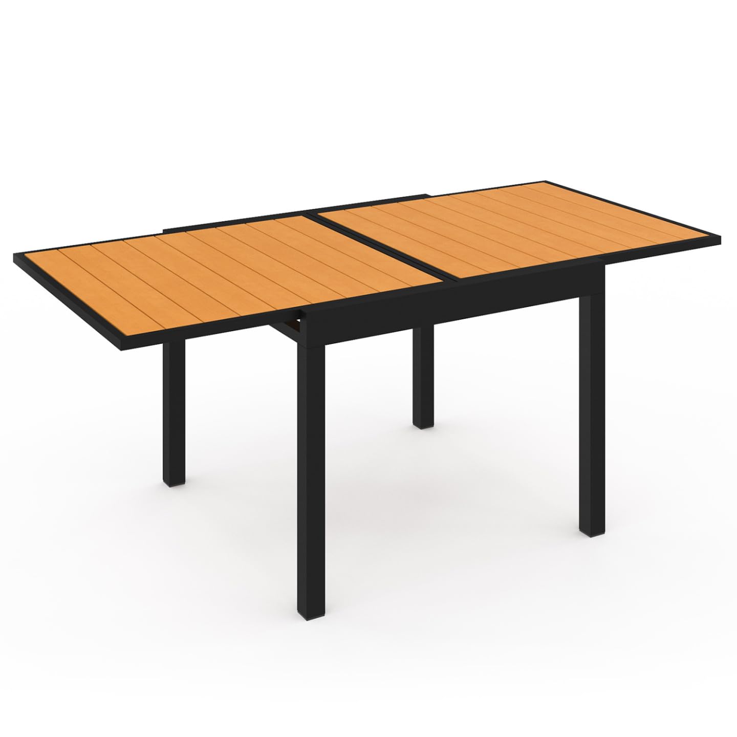 IDMarket - Salon de Jardin Poly Table Extensible 90-180 cm et 8 chaises