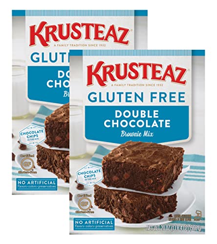Krusteaz Gluten Free Baking Mix, Double Chocolate Brownie Mix, Gluten Free With No Artificial Flavors, Colors Or Preservatives, 20-Ounce Box (Pack Of 2) #TOP5