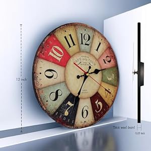 Grazing12inchfarmhousewoodendecorativewallclockssilentrusticcountryclockforkitchenbedroomlivingroomcolorfultuscanstylenaturalwoodgrainnotasticker Urban Country Home Decor Grazing 12 inch farmhouse wooden decorative wall clockssilent rustic country clock for kitchen bedroom living roomcolorful tuscan stylenatural wood grainnot a sticker urban country home decor