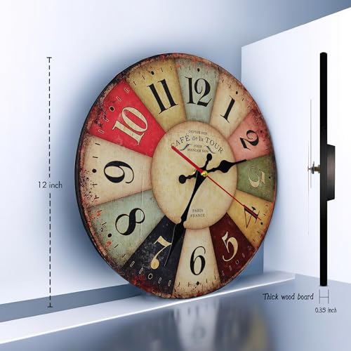 Grazing12inchfarmhousewoodendecorativewallclockssilentrusticcountryclockforkitchenbedroomlivingroomcolorfultuscanstylenaturalwoodgrainnotasticker Urban Country Home Decor Grazing 12 inch farmhouse wooden decorative wall clockssilent rustic country clock for kitchen bedroom living roomcolorful tuscan stylenatural wood grainnot a sticker urban country home decor