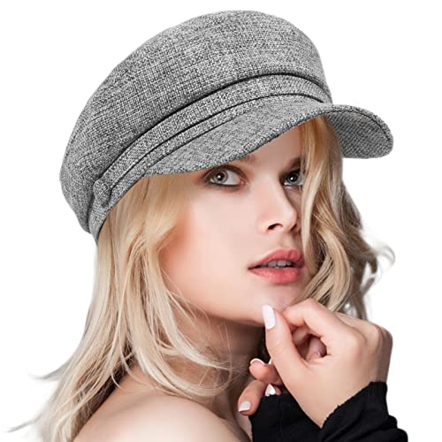 ColorSun Women's Newsboy Caps Beret Hat for Fashion Ladies Gray