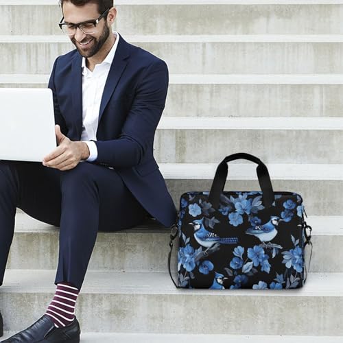 Bolso maletín para laptop 15.6 pulgadas azul y negro miniatura 3