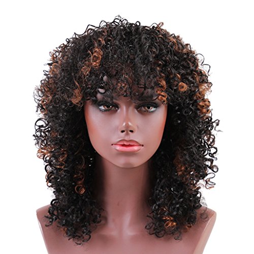 menolana Peruca Feminina Afro Encaracolada para Carnaval Cosplay Party Carnaval