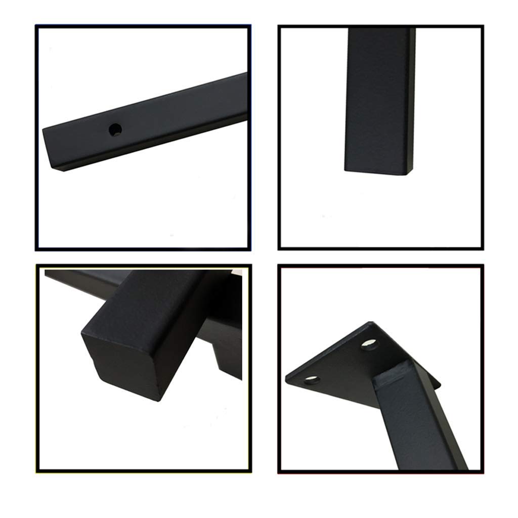 WaiMin 2 Stks Heavy Duty Plankbeugels, 400 x 200mm Drijvende Planken Statief Driehoek Plankbeugels, 90 Graden Hoek Wandgemonteerde plank, Zwart/Wit WaiMin