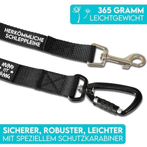 HUND IST KÖNIG Schleppleine 10m für Hunde 12-70kg - Lange robuste Hundeleine mit Griffpolster & Sicherheitskarabiner - Trainingsleine + eBook, Hundeleine 5m, 10m, 15m, 20m