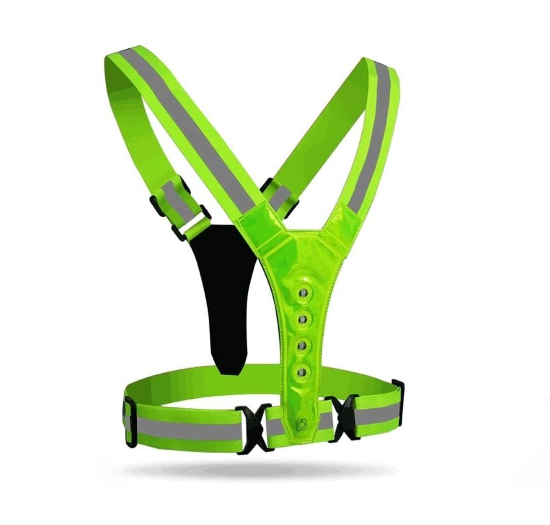 chaleco reflectante, LED Adult Adjustable Night Running Reflective Vest