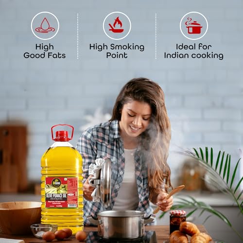 Image of DiSano Olive Pomace Oil 5L, Ideal for all Indian Cooking and Deep Frying (Pack of 2)