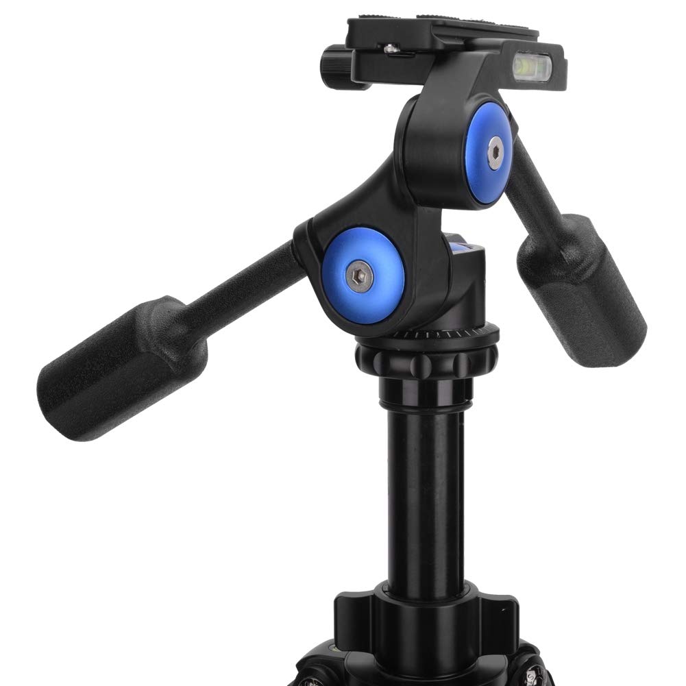 Testa a sfera per treppiede con smorzamento idraulico 3D a doppia impugnatura, testa a sfera panoramica con piastra a sgancio rapido da 80 mm, testa a sfera in lega di alluminio
