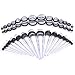 Body Candy 32 Piece Clear Acrylic Ear Stretchers Taper Plug Kit 14 to 00 Gauge