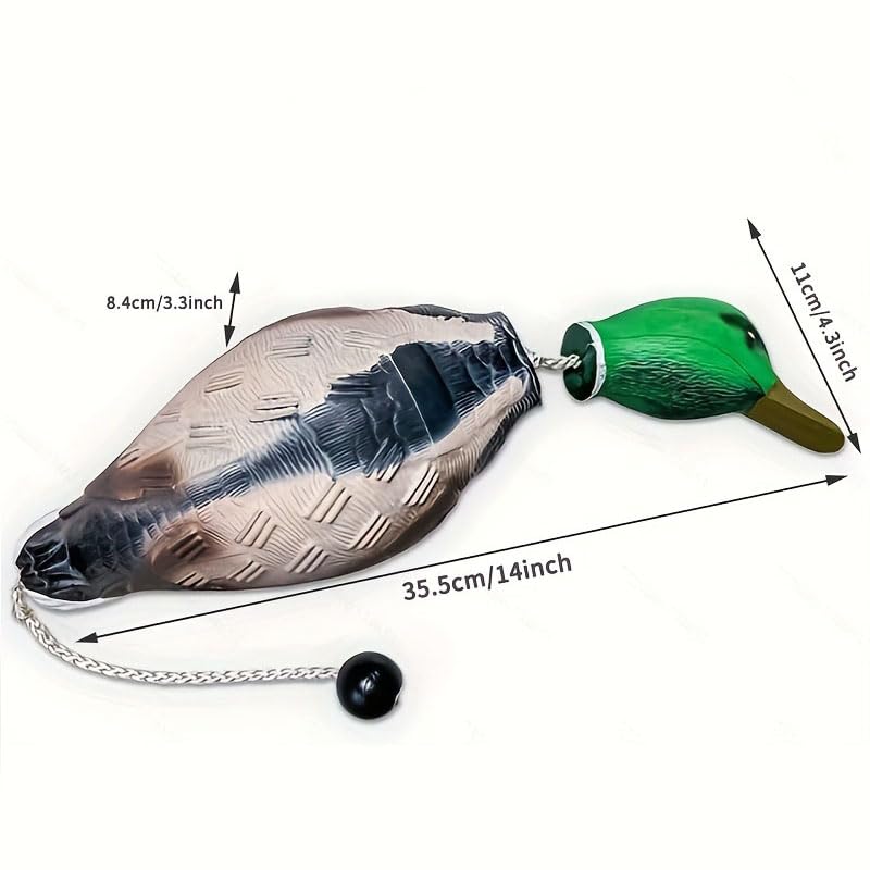 Attikee 2 PCS Realistic Duck Training Dummy for Hunting Dogs - EVA Foam Waterfowl Decoy with Pull Rope, Durable Retrieving Tool for Duck Season & Outdoor Dog Training