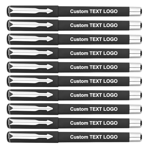 Bolígrafos personalizados gel Negro pack 100 AGOWOO miniatura 1