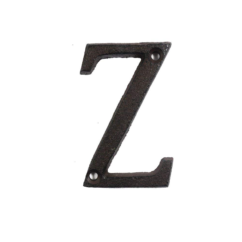 ausuky Cast Iron Retro Metal Alphabet Letters Numbers Sign Address Door Cafe Wall Decor A to Z,0 to 9 (Z)