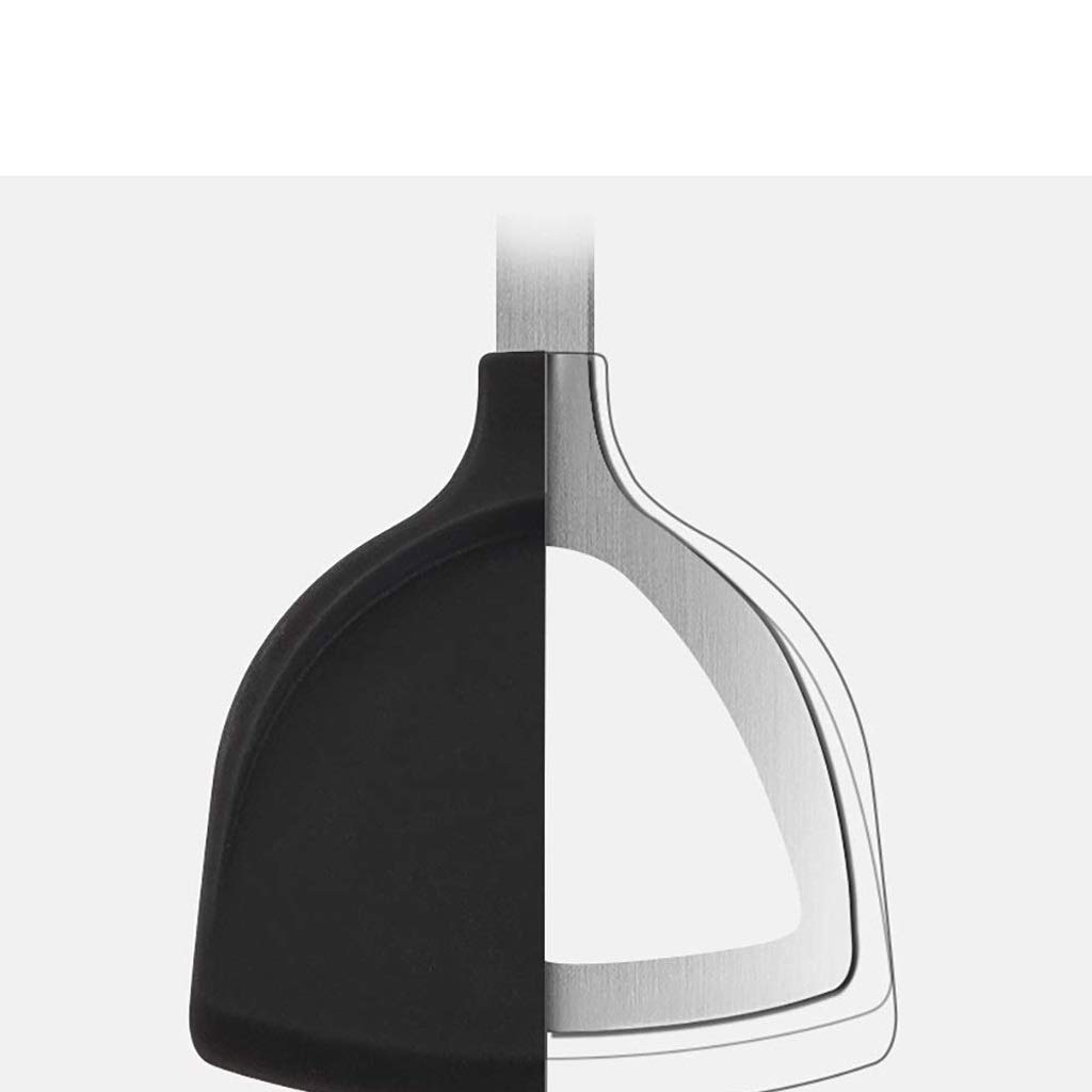 Spatola wok – Spatola antiaderente in acciaio inox per cucinare e cuocere, utensile da cucina in silicone resistente al calore